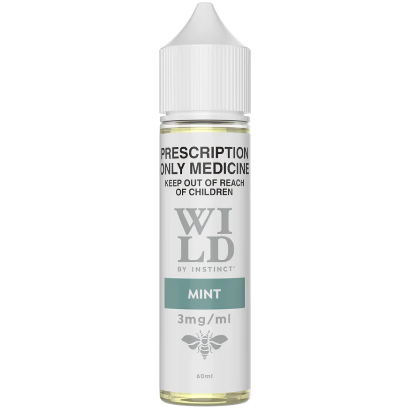 WILD BY INSTINCT MINT FREEBASE 3, 6 or 12mg (60ML BOTTLE) - S3