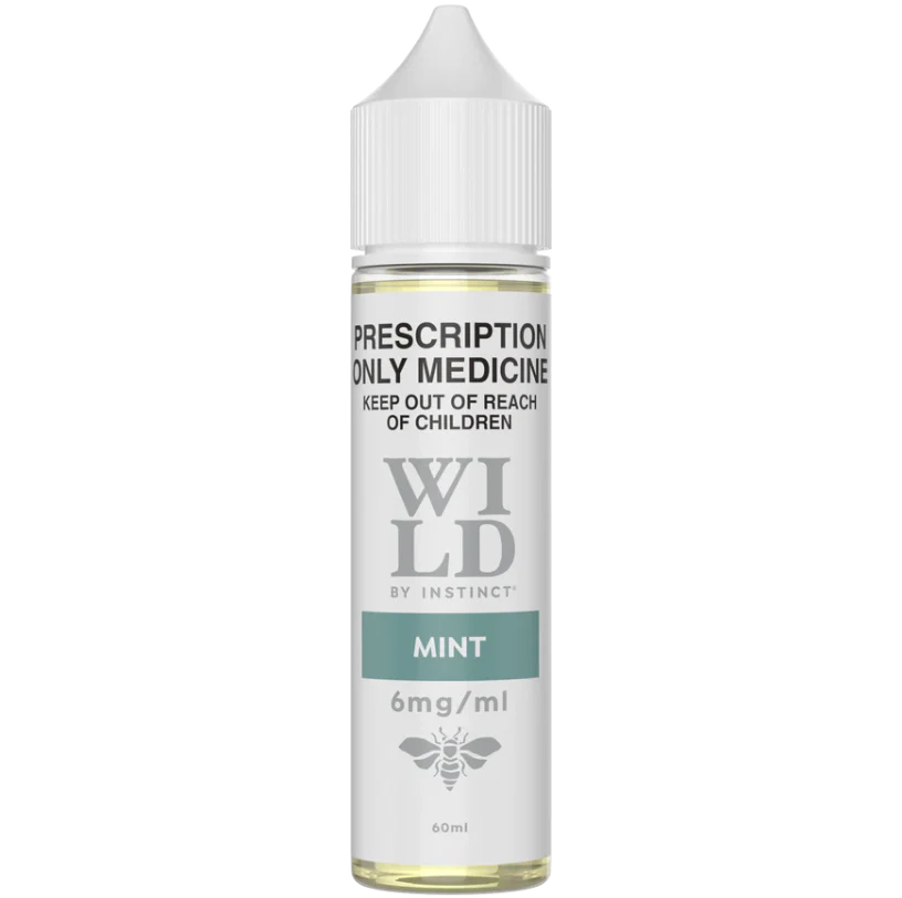 WILD BY INSTINCT MINT FREEBASE 3, 6 or 12mg (60ML BOTTLE) - S3