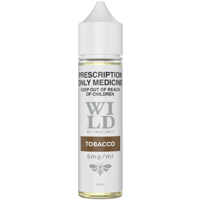WILD BY INSTINCT TOBACCO FREEBASE 6 or 12mg (60ML BOTTLE) - S3