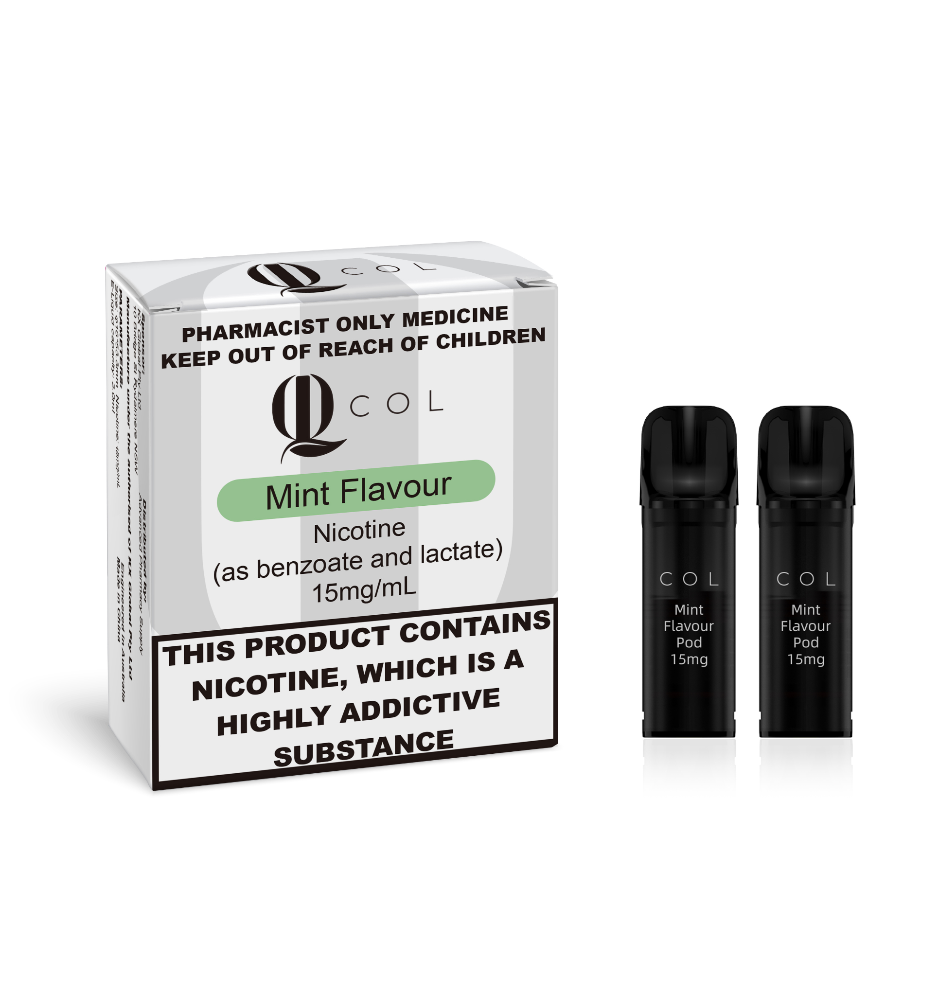COL Mint Flavour Prefilled Pod 2mL 2pcs - 15mg