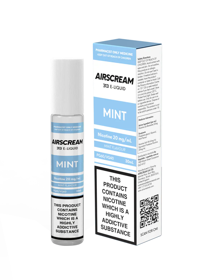AIRSCREAM 313 MINT NICOTINE SALTS (30ML BOTTLE) - S3