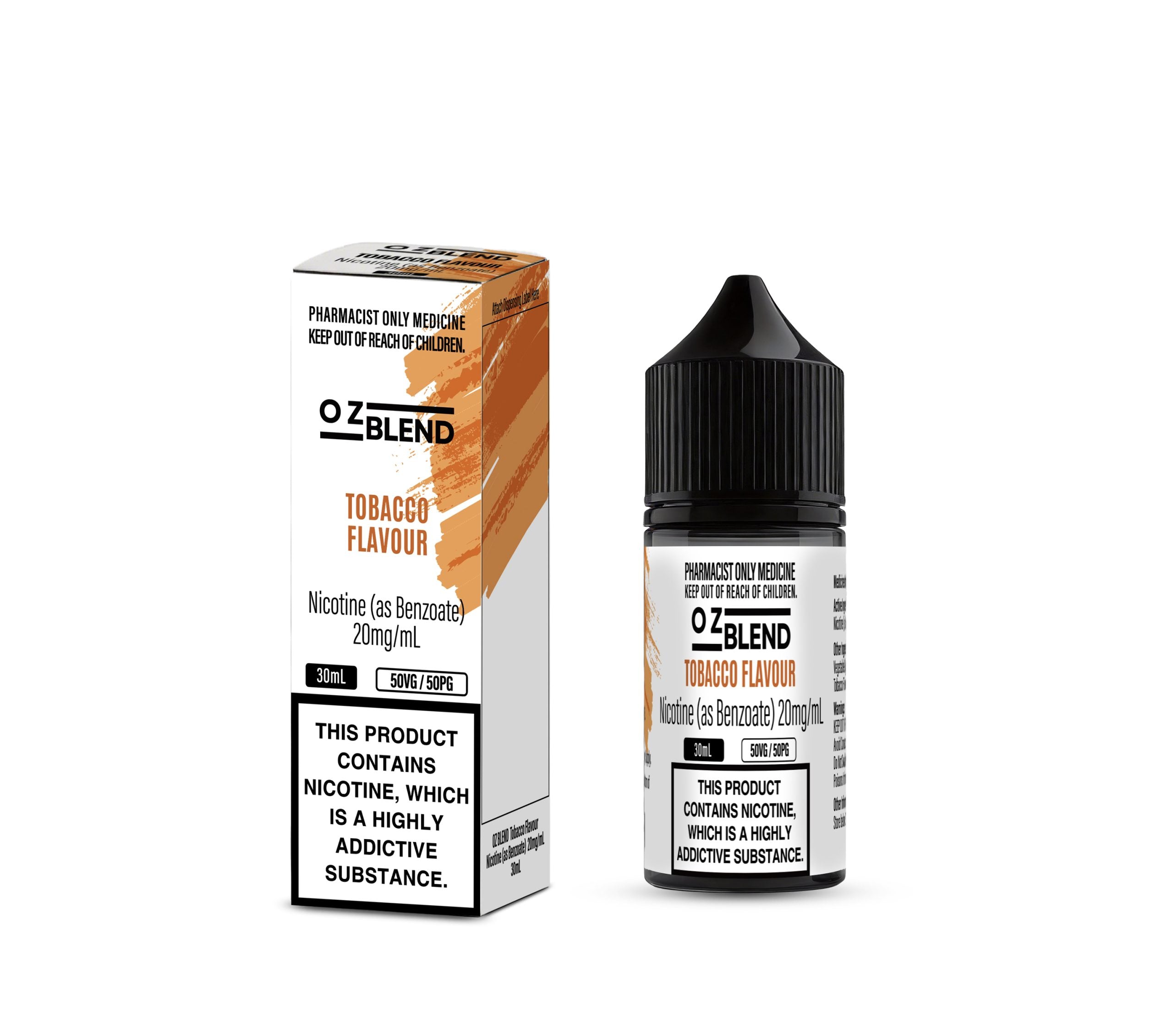 OZ BLEND Tobacco Flavour Nicotine (as Benzoate) 20mg/mL 30mL