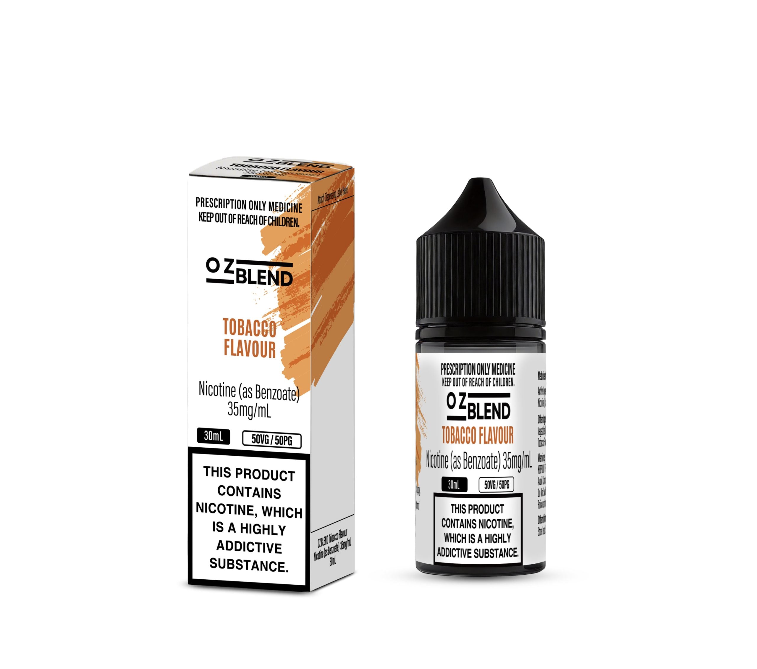 OZ BLEND Tobacco Flavour Nicotine (as Benzoate) 35mg/mL 30mL