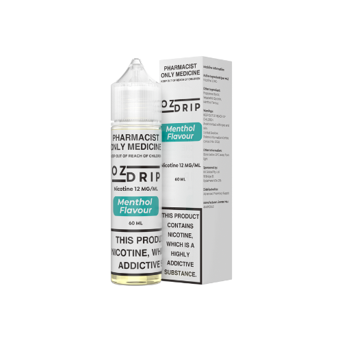 OZ Drip Menthol Nicotine Freebase 60mL - 12mg