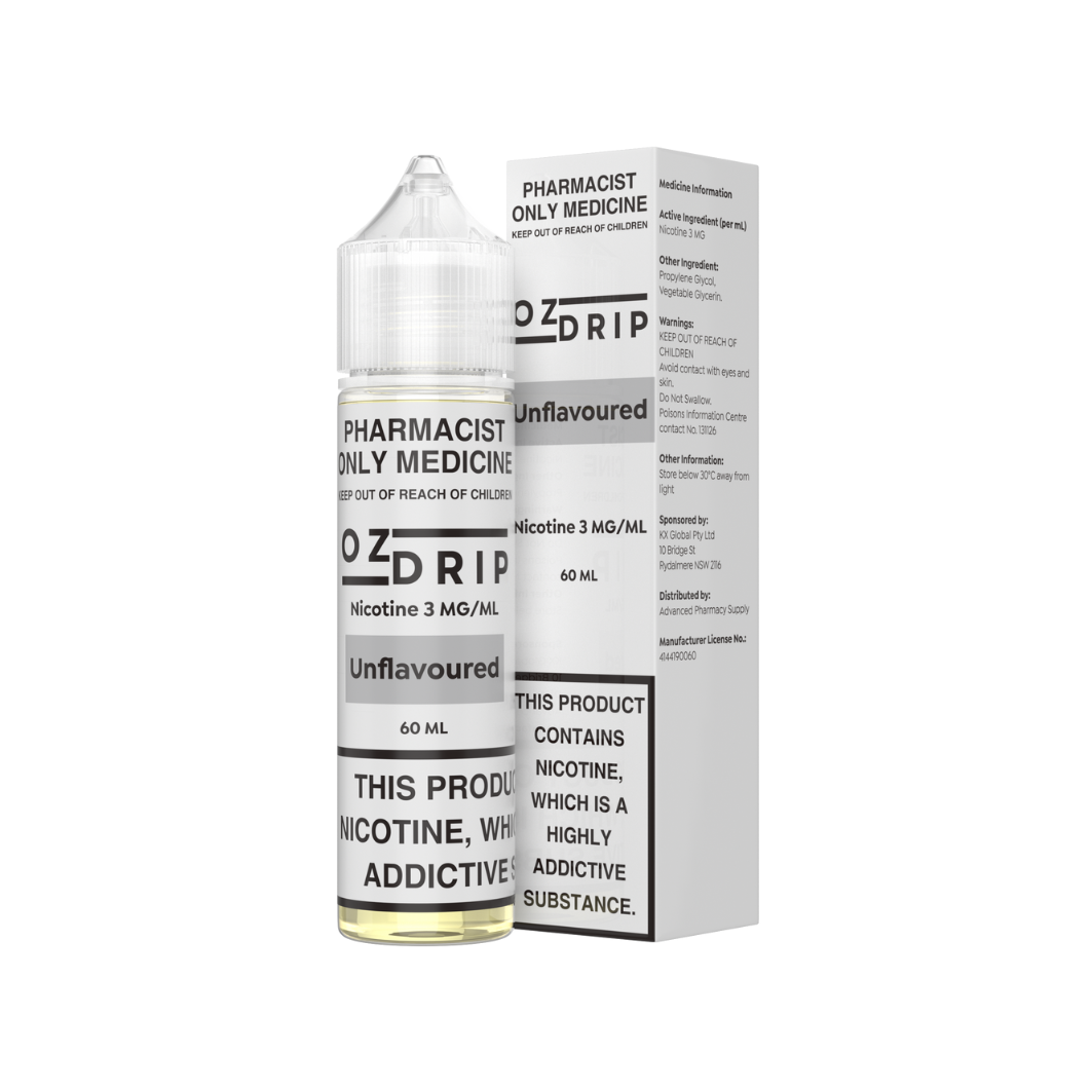 OZ Drip Unflavoured Nicotine Freebase 60mL - 3mg