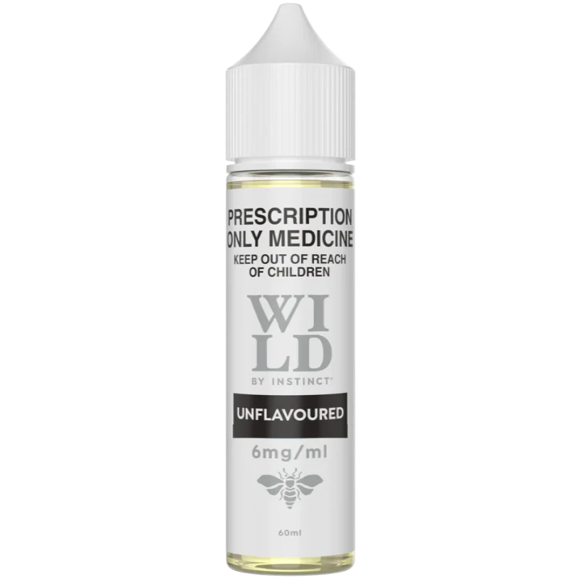 WILD BY INSTINCT UNFLAVOURED FREEBASE 3 or 6mg (60ML BOTTLE) - S3