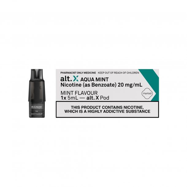 alt. X Pods Aqua Mint 20 and 40mg/mL 1x5mL pods