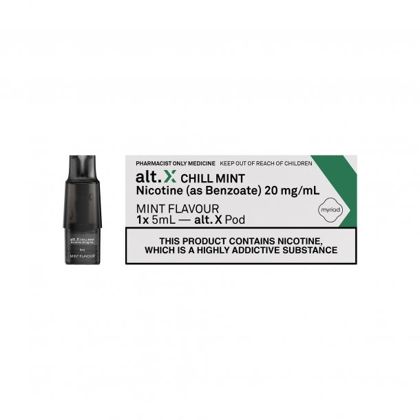 alt. X Pods Chill Mint 20mg/mL 1x5mL and 40mg/mL 3x5mL pods