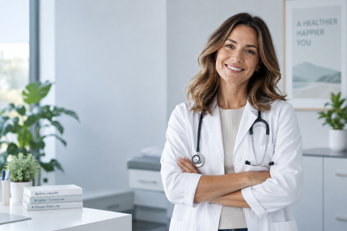 Doctor in a modern clinic